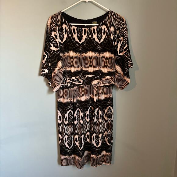 Taylor Brown Boat Neck Short Dress - Picture 1 of 5